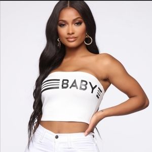 Fashion Nova "baby" Crop top